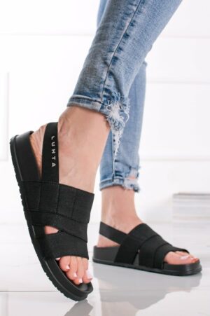 Čierne nízke sandále Hieno MS