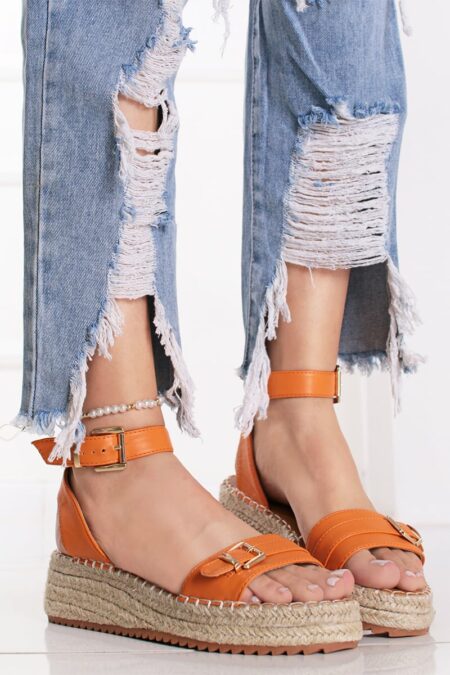 Oranžové platformové sandále Hedy