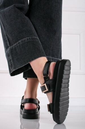 Čierne platformové sandále Libitina