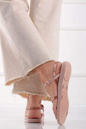 Ružové gumené nízke sandále Fashion VIII